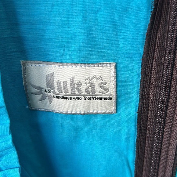 NWT Lukas Dirndle Drindle Dress Oktoberfest Barvarian German Dress Sz 12 - Picture 4 of 7